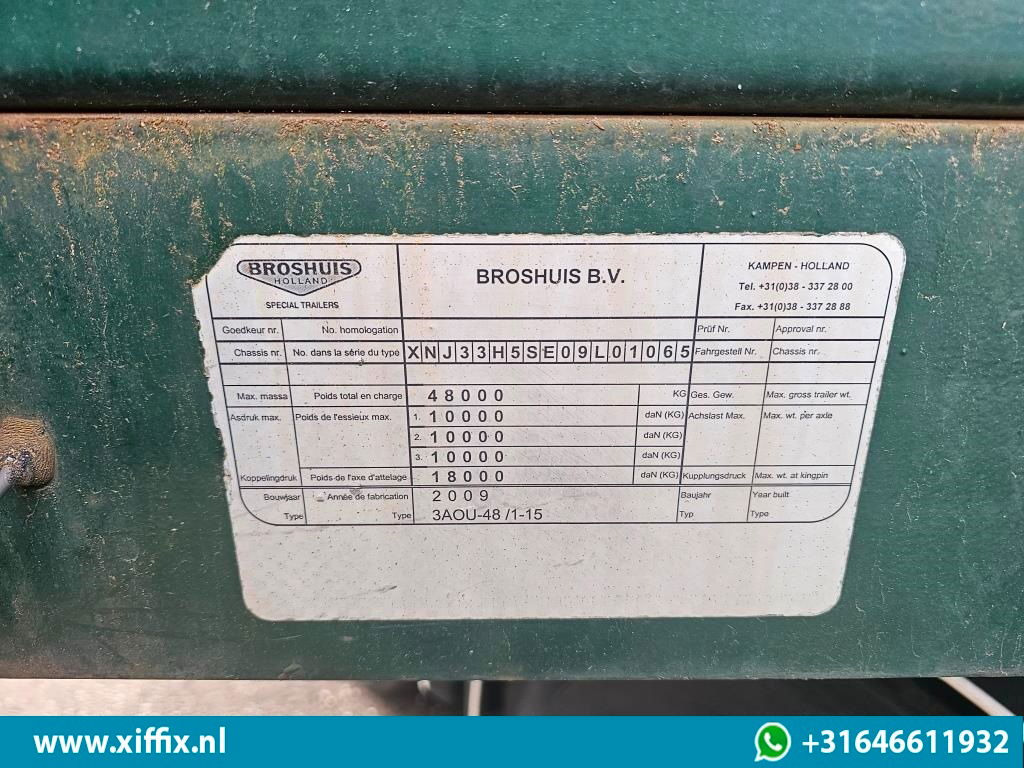 Полуприцеп бортовой/ Платформа Broshuis 3-ass. Vlakke uitschuifbare Mega oplegger / 3x gestuurd: фото 13 Полуприцеп бортовой/ Платформа Broshuis 3-ass. Vlakke uitschuifbare Mega oplegger / 3x gestuurd: фото 13