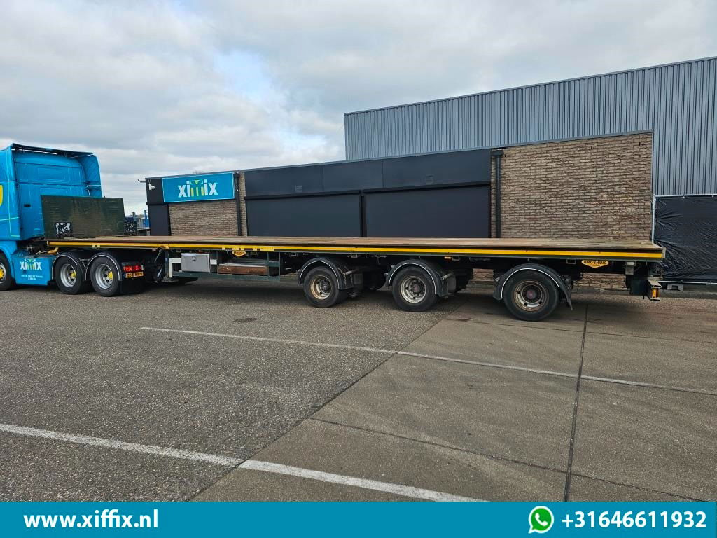 Полуприцеп бортовой/ Платформа Broshuis 3-ass. Vlakke uitschuifbare Mega oplegger / 3x gestuurd: фото 9 Полуприцеп бортовой/ Платформа Broshuis 3-ass. Vlakke uitschuifbare Mega oplegger / 3x gestuurd: фото 9