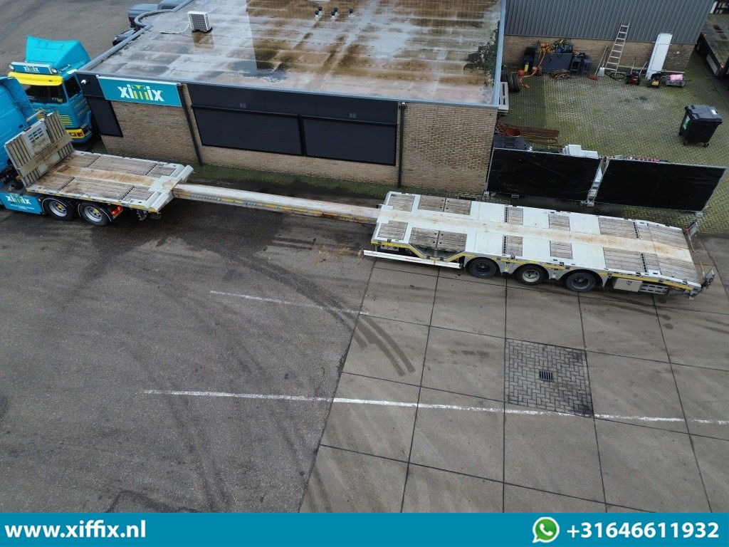 Kässbohrer 3-ass. Vlakke uitschuifbare Mega oplegger / Naloop gestuurd - Полуприцеп бортовой/ Платформа: фото 2 Kässbohrer 3-ass. Vlakke uitschuifbare Mega oplegger / Naloop gestuurd - Полуприцеп бортовой/ Платформа: фото 2