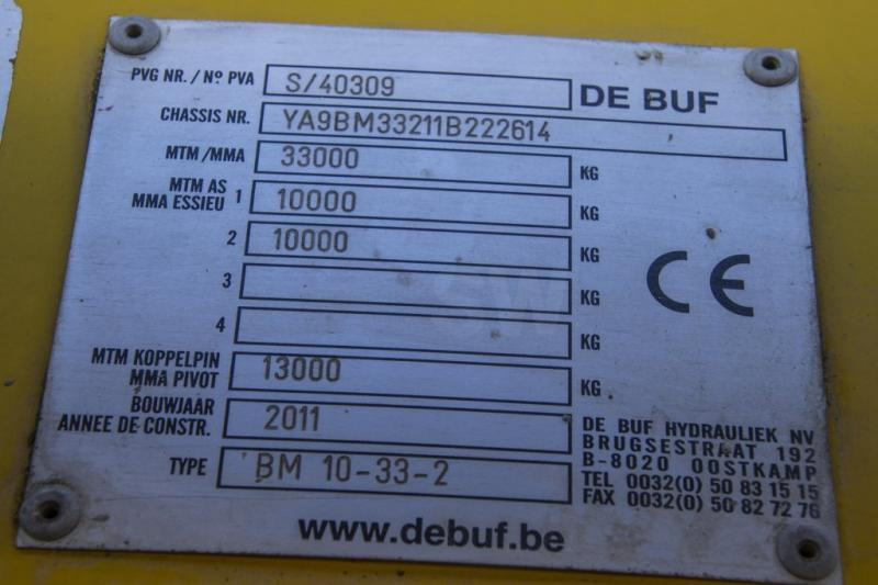 Полуприцеп бетоносмеситель DE BUF MIXER/MALAXEUR/MISCHER-10M3 (gestuurd/gelenkt/dir./steering): фото 7