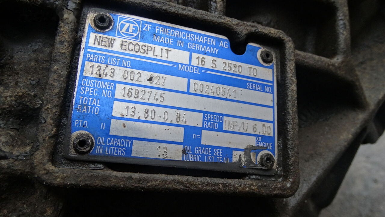 ZF 16S2520 TO MAN - Коробка передач для Грузовиков: фото 3 ZF 16S2520 TO MAN - Коробка передач для Грузовиков: фото 3
