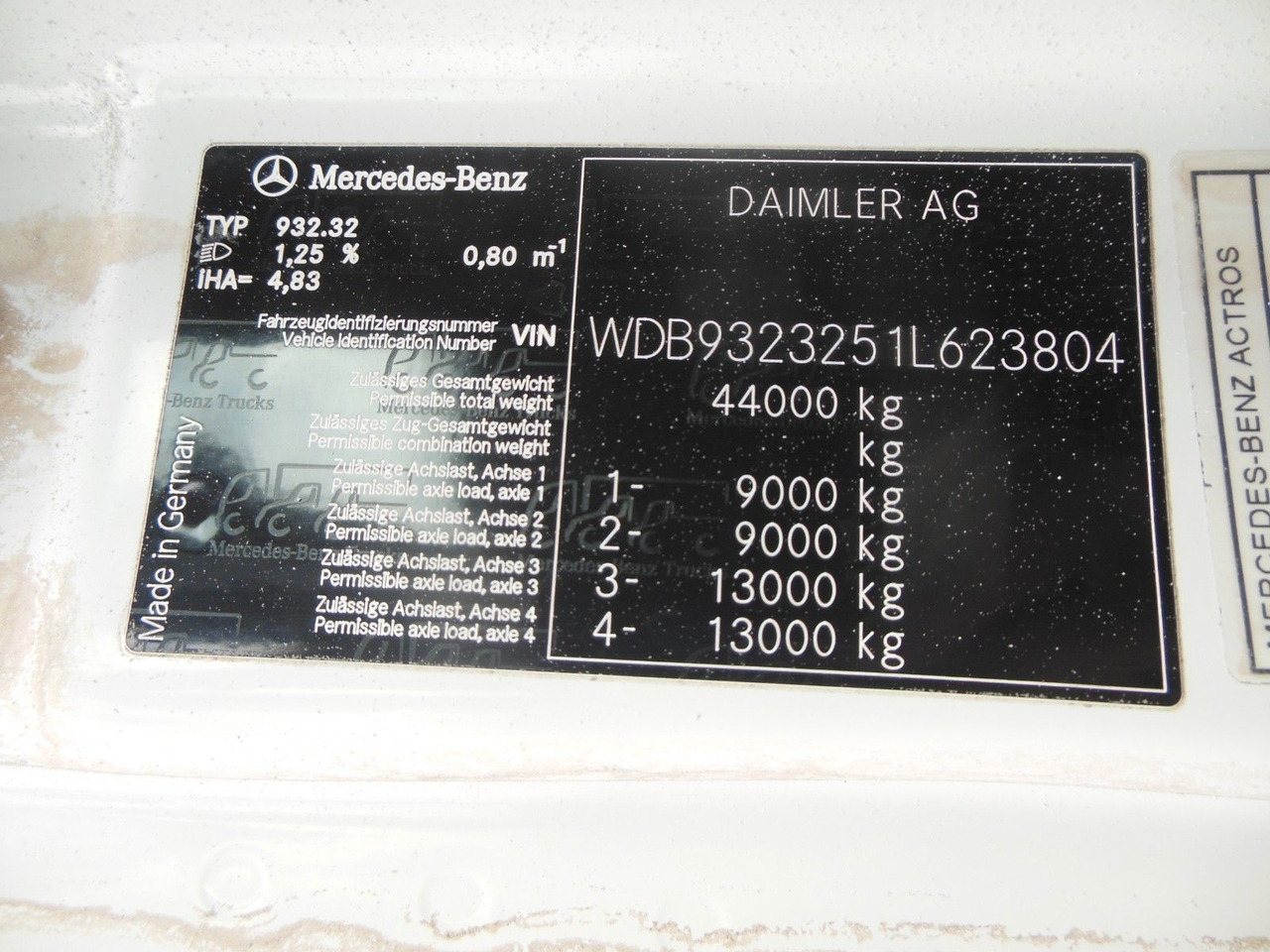 Самосвал Mercedes-Benz ACTROS 4144, 8X6, 3 PEDALE, MEILLER, BODRMATIC: фото 29