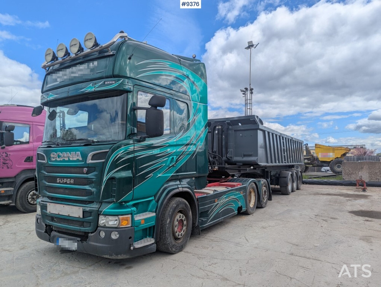 Truck unit Scania R730 V8 6X2 with RKP tipping trailer (VIDEO) - Тягач: фото 1 Truck unit Scania R730 V8 6X2 with RKP tipping trailer (VIDEO) - Тягач: фото 1