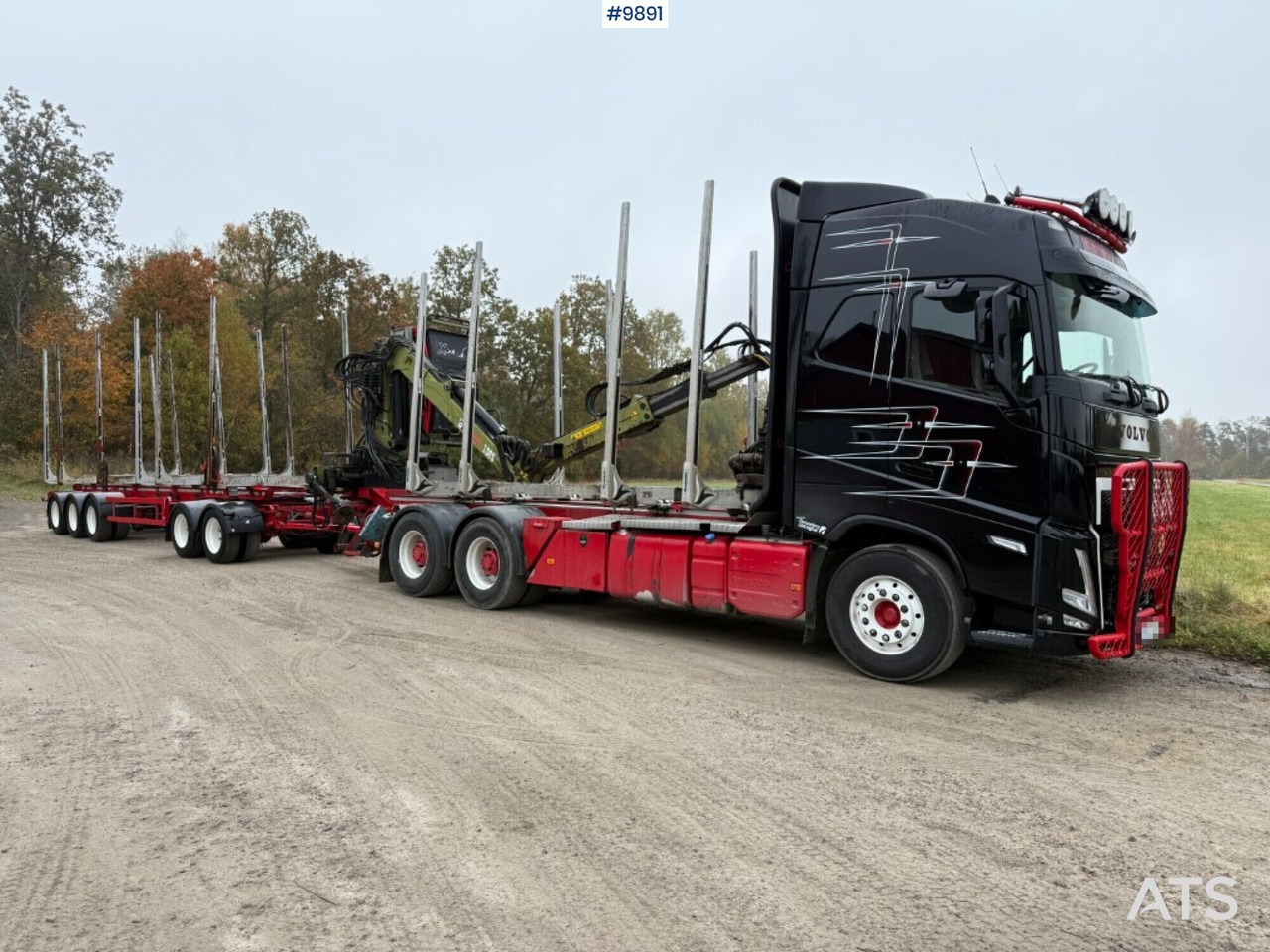 Volvo FH64 R Timber truck, trailer and crane - Лесовоз, Автоманипулятор: фото 1 Volvo FH64 R Timber truck, trailer and crane - Лесовоз, Автоманипулятор: фото 1
