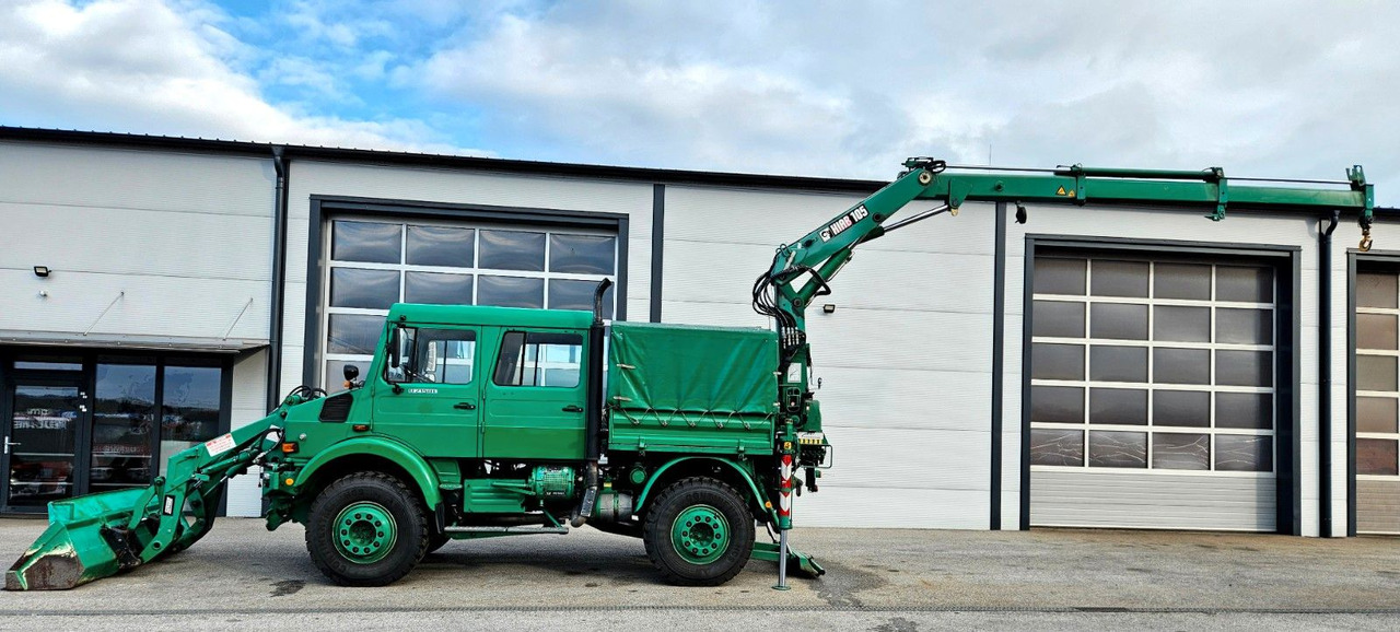 Unimog U2150 Doka HIAB 105 Kran Winde Frontlader - Грузовик, Автоманипулятор: фото 2 Unimog U2150 Doka HIAB 105 Kran Winde Frontlader - Грузовик, Автоманипулятор: фото 2