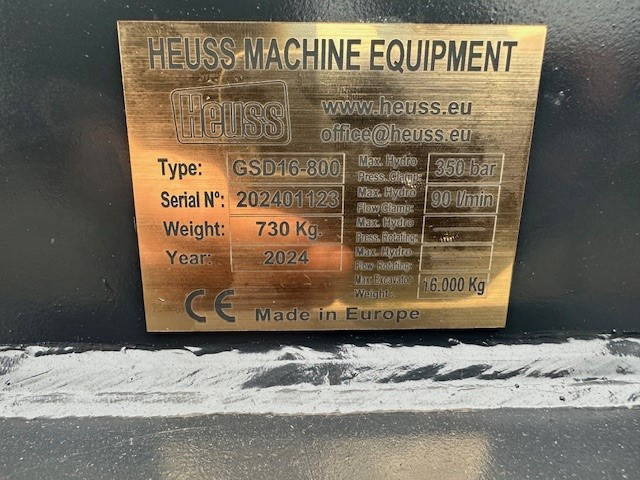 Overige NEW Heuss Grijper CW30 800mm Nieuw 2024 Grab - Грейфер: фото 4 Overige NEW Heuss Grijper CW30 800mm Nieuw 2024 Grab - Грейфер: фото 4
