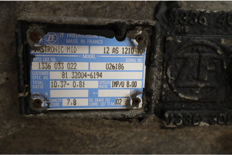 ZF 12AS1210OD TGM 81.32004-6194 - Коробка передач для Грузовиков: фото 5 ZF 12AS1210OD TGM 81.32004-6194 - Коробка передач для Грузовиков: фото 5
