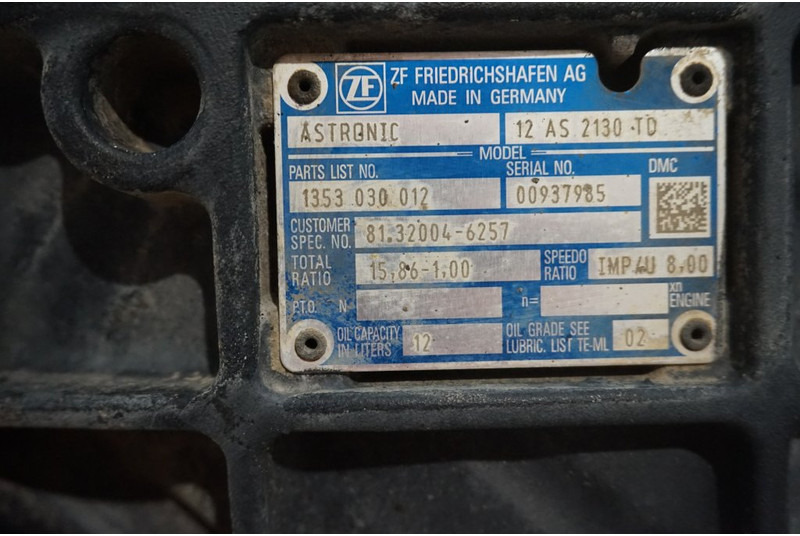 ZF 12AS2130DD TGS  81.32004-6257 - Коробка передач для Грузовиков: фото 5 ZF 12AS2130DD TGS  81.32004-6257 - Коробка передач для Грузовиков: фото 5