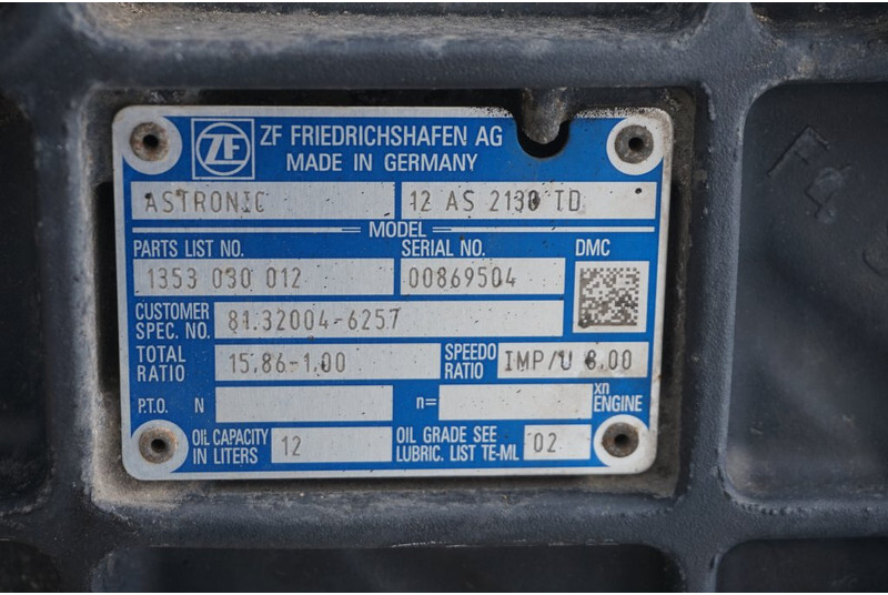ZF 12AS2130DD TGS - Коробка передач для Грузовиков: фото 5 ZF 12AS2130DD TGS - Коробка передач для Грузовиков: фото 5