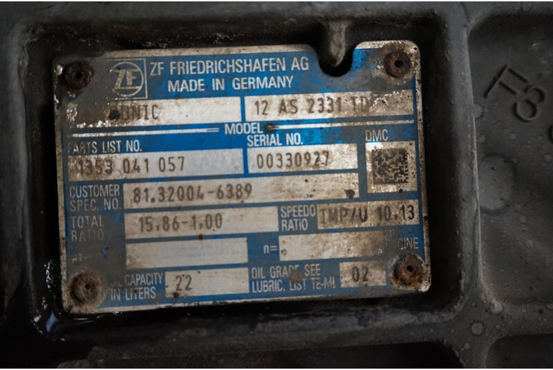 Коробка передач для Грузовиков ZF 12AS2331DD+INT3 81.32004-6389: фото 6 Коробка передач для Грузовиков ZF 12AS2331DD+INT3 81.32004-6389: фото 6