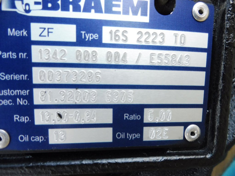 ZF 16S2223TO HGS PRITARDER M10 - Коробка передач для Грузовиков: фото 5 ZF 16S2223TO HGS PRITARDER M10 - Коробка передач для Грузовиков: фото 5
