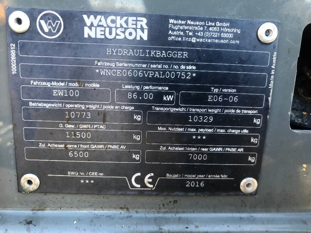 Wacker Neuson EW100 Dismantled: only spare parts - Колёсный экскаватор: фото 5 Wacker Neuson EW100 Dismantled: only spare parts - Колёсный экскаватор: фото 5