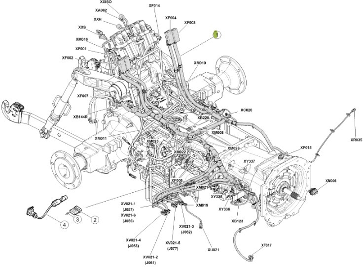 Кабели/ Провода для Тракторов Claas Arion 550-520 650-620 - kabel wiązka elektryczna 0011510550: фото 6