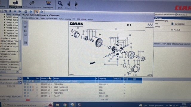 Claas lexion mechanizm róźnicowy tryb mechanizmu - Дифференциал для Зерноуборочных комбайнов: фото 1 Claas lexion mechanizm róźnicowy tryb mechanizmu - Дифференциал для Зерноуборочных комбайнов: фото 1