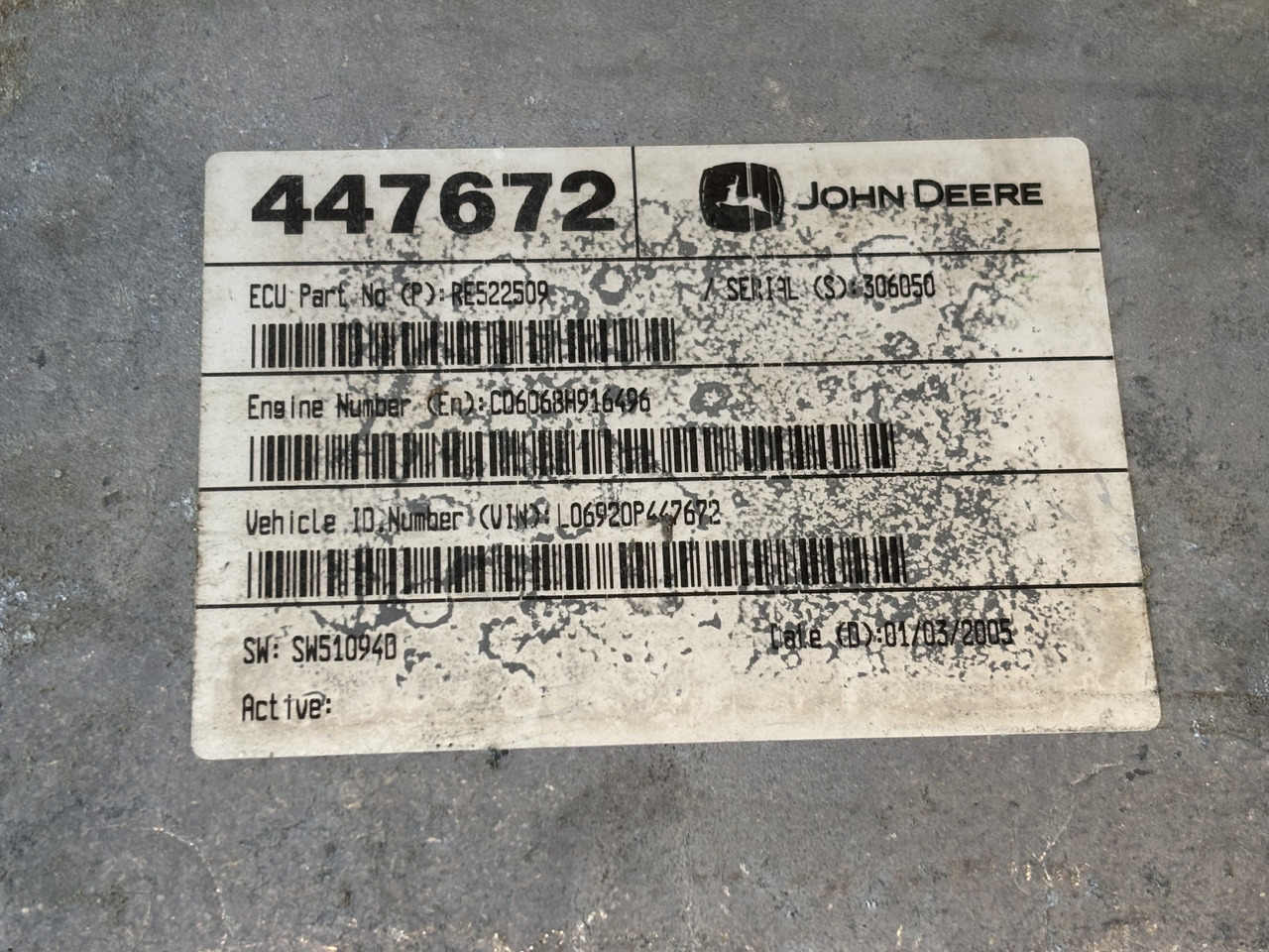 John Deere 6920 Moduł Sterownik ECU 447672 RE522509 RE522510 RE508774 SH100011 - Блок управления для Сельскохозяйственной техники: фото 2 John Deere 6920 Moduł Sterownik ECU 447672 RE522509 RE522510 RE508774 SH100011 - Блок управления для Сельскохозяйственной техники: фото 2