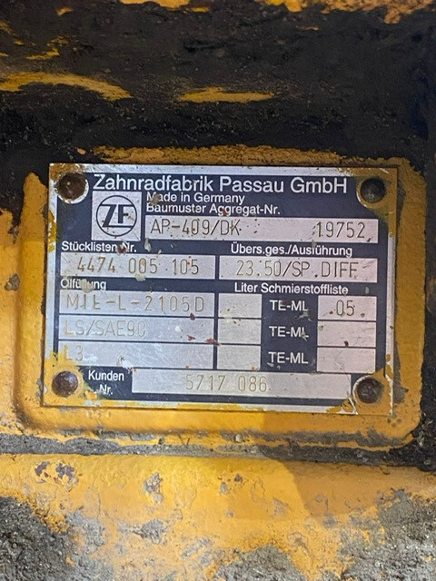 Liebherr L544 atak talerz 9:35 , ZF AP-409/DK , ZF4460366063 - Дифференциал для Строительной техники: фото 3 Liebherr L544 atak talerz 9:35 , ZF AP-409/DK , ZF4460366063 - Дифференциал для Строительной техники: фото 3