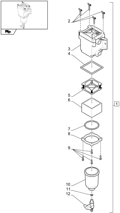 New Holland T6010 Filtr paliwa 87346728 - Топливный фильтр для Сельскохозяйственной техники: фото 1 New Holland T6010 Filtr paliwa 87346728 - Топливный фильтр для Сельскохозяйственной техники: фото 1