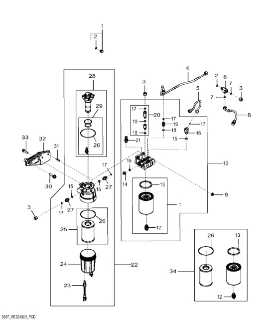 RE539762 John Deere 8345R - Filtr paliwa - Топливный фильтр для Сельскохозяйственной техники: фото 1 RE539762 John Deere 8345R - Filtr paliwa - Топливный фильтр для Сельскохозяйственной техники: фото 1