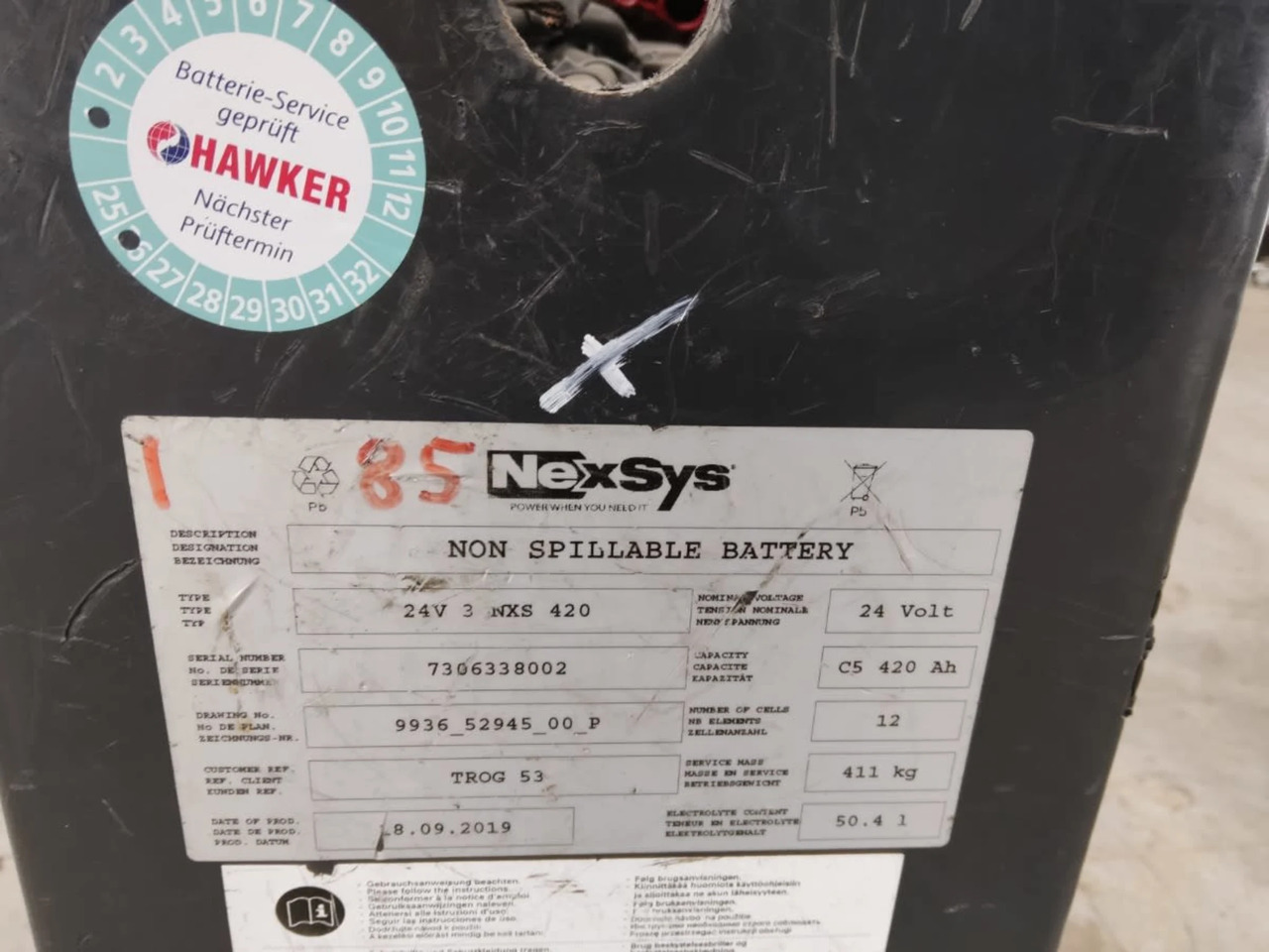 Battery 24V 24V 420Ah - Аккумулятор для Погрузочно-разгрузочной техники: фото 2 Battery 24V 24V 420Ah - Аккумулятор для Погрузочно-разгрузочной техники: фото 2