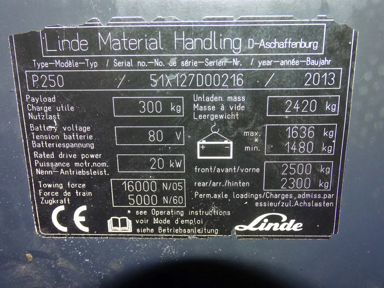 Linde P250 - Складской тягач: фото 5 Linde P250 - Складской тягач: фото 5