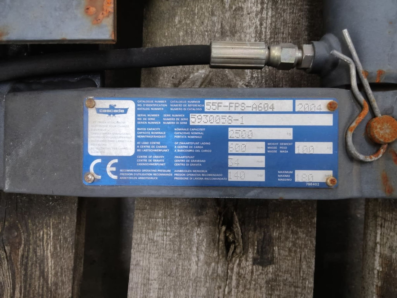 Cascade 55F-FPS-A604 - Навесное оборудование для Погрузочно-разгрузочной техники: фото 2 Cascade 55F-FPS-A604 - Навесное оборудование для Погрузочно-разгрузочной техники: фото 2