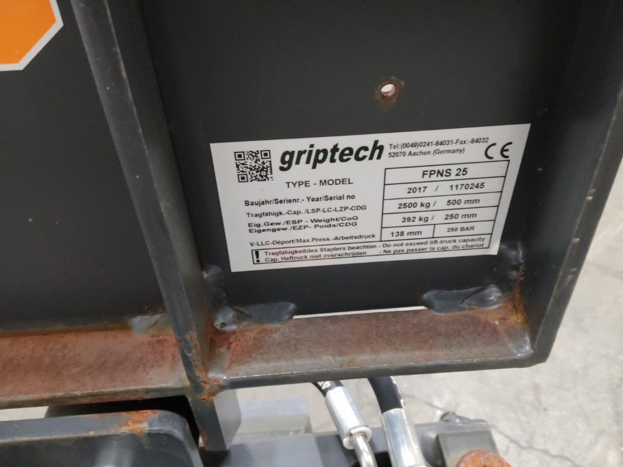Griptech FPNS25 - Навесное оборудование для Погрузочно-разгрузочной техники: фото 2 Griptech FPNS25 - Навесное оборудование для Погрузочно-разгрузочной техники: фото 2
