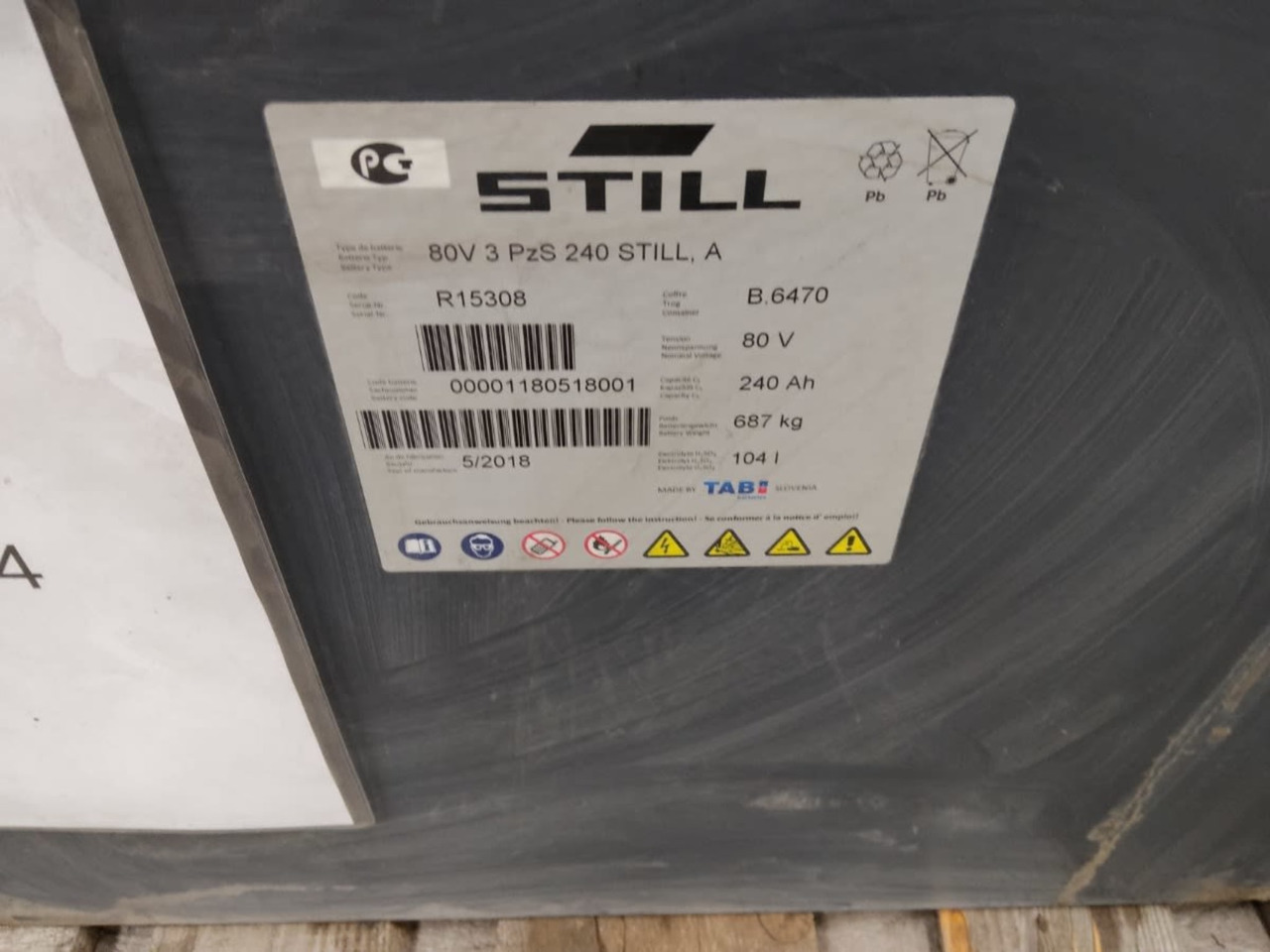 TAB Battery 80V 240Ah - Аккумулятор для Погрузочно-разгрузочной техники: фото 2 TAB Battery 80V 240Ah - Аккумулятор для Погрузочно-разгрузочной техники: фото 2