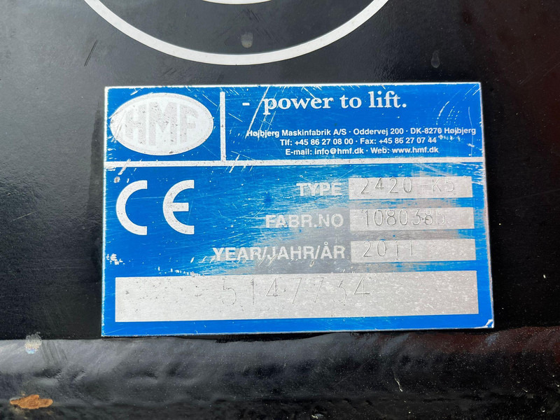 Кран-манипулятор для Грузовиков HMF 2420 K5: фото 11