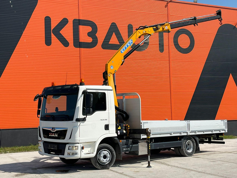 MAN TGL 8.190 4x2 EFFER 80.2/2S / PLATFORM L=5250 mm - Грузовик бортовой/ Платформа, Автоманипулятор: фото 1 MAN TGL 8.190 4x2 EFFER 80.2/2S / PLATFORM L=5250 mm - Грузовик бортовой/ Платформа, Автоманипулятор: фото 1