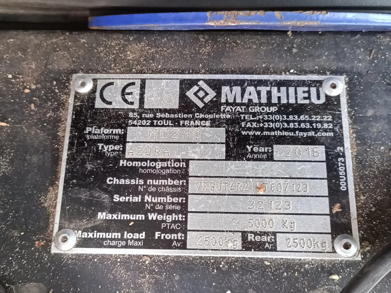 Подметально-уборочная машина Mathieu MC210 Azura MC210: фото 14