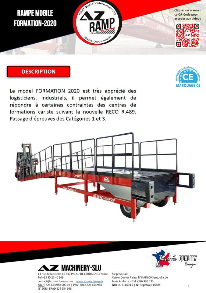 Fixed loading ramp AZ RAMP-FORMATION 2020- 8 Ton - Погрузочная рампа: фото 3 Fixed loading ramp AZ RAMP-FORMATION 2020- 8 Ton - Погрузочная рампа: фото 3