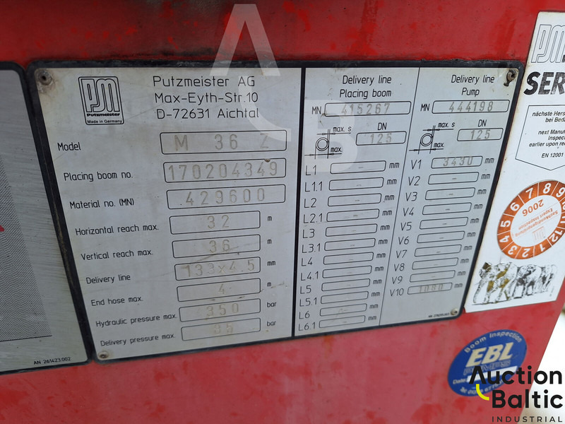 Бетононасос стационарный Mercedes-Benz Axor 2628: фото 20