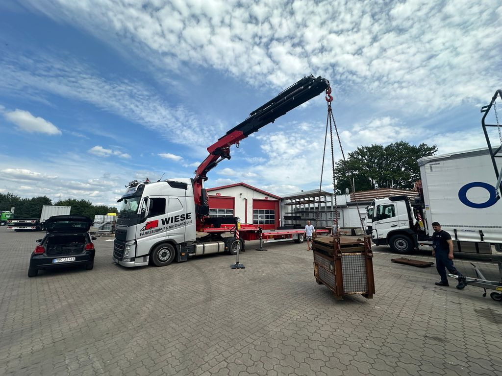 Wiese Stufensattel Tieflader mit Kran Fassi F545 - Низкорамный полуприцеп: фото 5 Wiese Stufensattel Tieflader mit Kran Fassi F545 - Низкорамный полуприцеп: фото 5