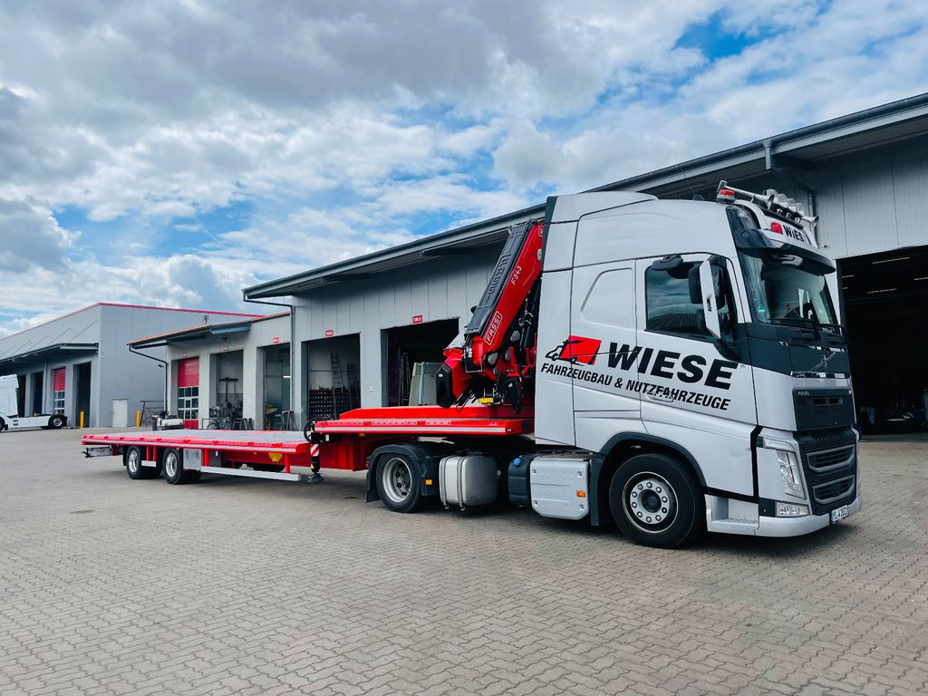 Wiese Stufensattel Tieflader mit Kran Fassi F545 - Низкорамный полуприцеп: фото 2 Wiese Stufensattel Tieflader mit Kran Fassi F545 - Низкорамный полуприцеп: фото 2
