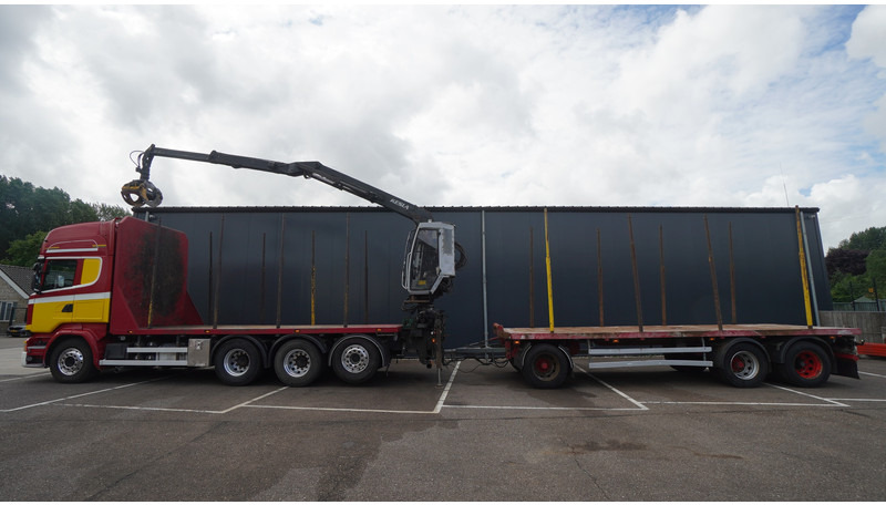Scania R 580 V8 8X4 LOGTRANSPORT COMBI WITH MTDK YEAR 2012 TRAILER KESLA 46 CRANE - Лесовоз, Автоманипулятор: фото 1 Scania R 580 V8 8X4 LOGTRANSPORT COMBI WITH MTDK YEAR 2012 TRAILER KESLA 46 CRANE - Лесовоз, Автоманипулятор: фото 1