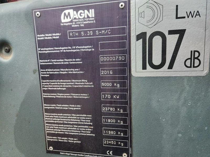 Погрузчик MAGNI RTH5.39S, 39m,8807H, 5000kg, 2016, Airco, Remote, Like new: фото 11
