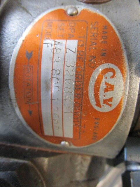 CAV ROTO DPA DIESEL FUEL INJECTION PUMP TYPE Z3268431 - Подготовка топлива для Грузовиков: фото 2 CAV ROTO DPA DIESEL FUEL INJECTION PUMP TYPE Z3268431 - Подготовка топлива для Грузовиков: фото 2