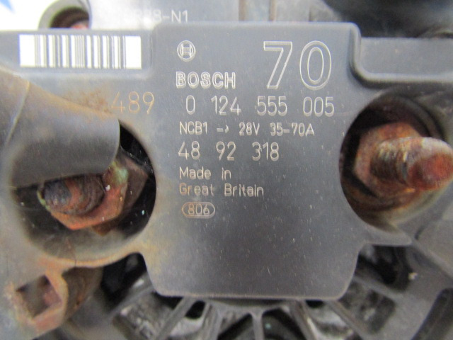 DENNIS ELITE II BOSCH ALTERNATOR P/NO 0124555005 - Электрическая система для Коммунальной и специальной техники: фото 3 DENNIS ELITE II BOSCH ALTERNATOR P/NO 0124555005 - Электрическая система для Коммунальной и специальной техники: фото 3