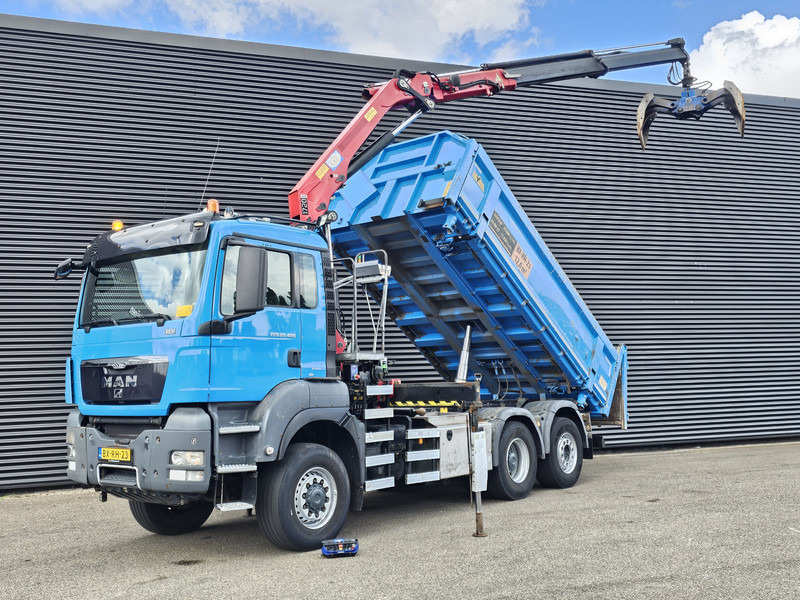 MAN TGS 28.400 6X4-4 BL / CRANE + 2 SIDE TIPPER - Самосвал, Автоманипулятор: фото 1 MAN TGS 28.400 6X4-4 BL / CRANE + 2 SIDE TIPPER - Самосвал, Автоманипулятор: фото 1