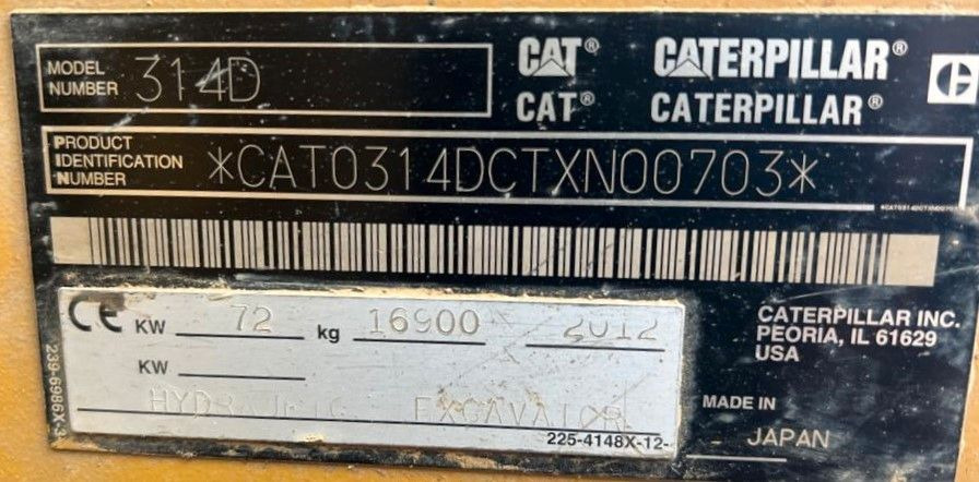 CAT CAT 314 DLCR mit Gummiketten CAT 314 DLCR mit Gummiketten - Гусеничный экскаватор: фото 2 CAT CAT 314 DLCR mit Gummiketten CAT 314 DLCR mit Gummiketten - Гусеничный экскаватор: фото 2