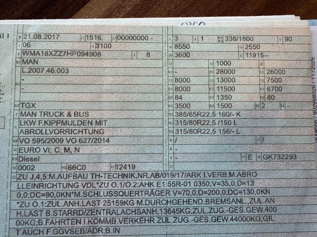 MAN 26.460 6X2 Retarder Klima Navigation guter Zust. MAN 26.460 6X2 Retarder Klima Navigation guter Zust. - Крюковой мультилифт: фото 2 MAN 26.460 6X2 Retarder Klima Navigation guter Zust. MAN 26.460 6X2 Retarder Klima Navigation guter Zust. - Крюковой мультилифт: фото 2