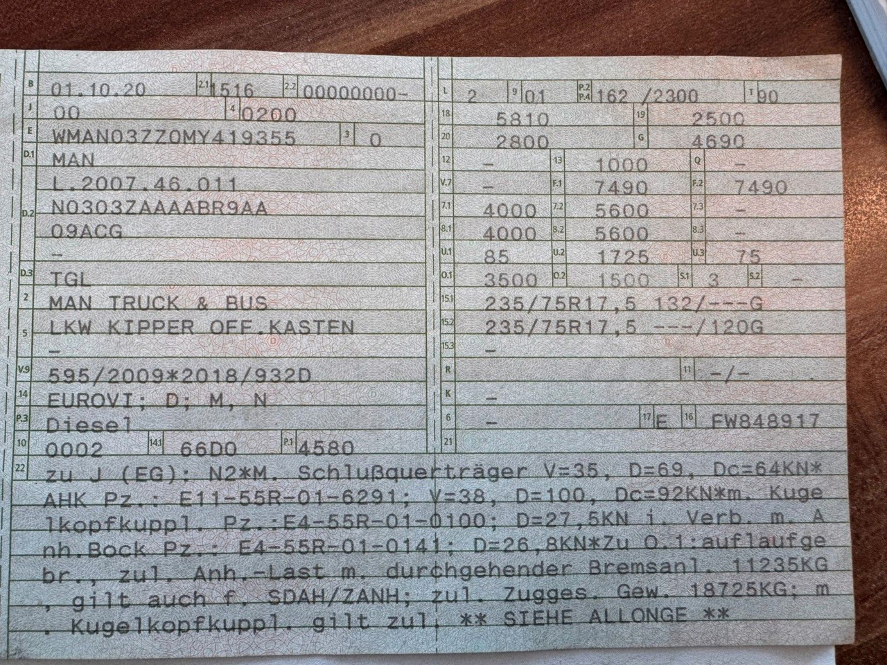 MAN 8.220 Meiller 3.S. Kipper Top Zustand - Самосвал: фото 2 MAN 8.220 Meiller 3.S. Kipper Top Zustand - Самосвал: фото 2