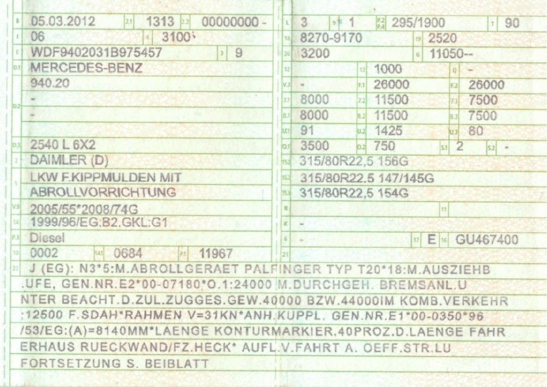 Mercedes-Benz 2540 L 6x2 Palfinger T20 mit hydr. Containerverr - Крюковой мультилифт: фото 2 Mercedes-Benz 2540 L 6x2 Palfinger T20 mit hydr. Containerverr - Крюковой мультилифт: фото 2