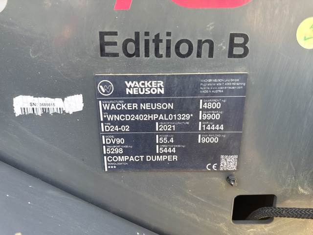 Wacker Neuson DV90 Dual View - Внедорожный самосвал: фото 5 Wacker Neuson DV90 Dual View - Внедорожный самосвал: фото 5