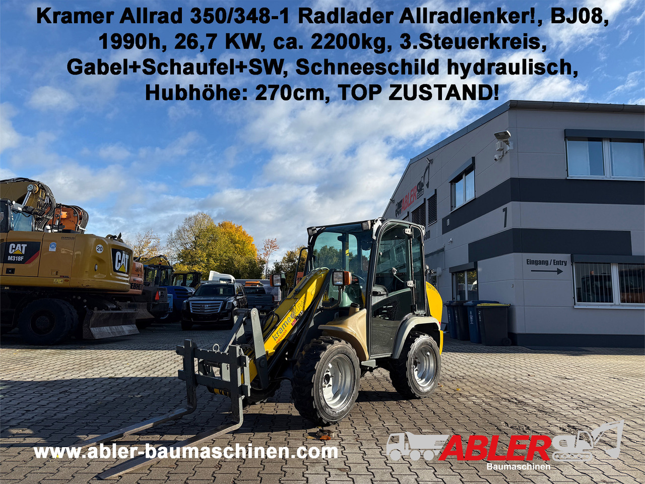 Kramer 350 Radlader Gabel Schaufel Schneeschild SW - Колёсный погрузчик: фото 1 Kramer 350 Radlader Gabel Schaufel Schneeschild SW - Колёсный погрузчик: фото 1