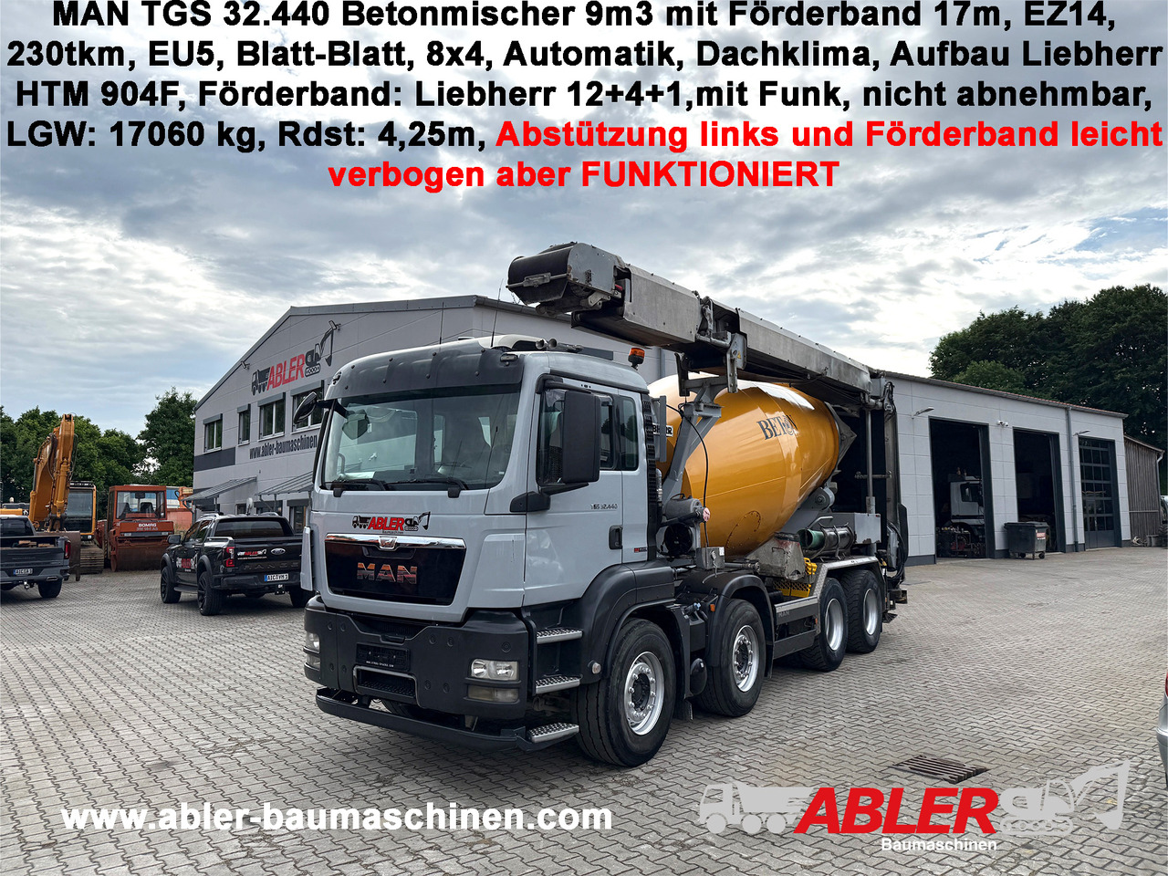 MAN TGS 32.440 Betonmischer 9m3 mit Förderband Liebherr - Автобетоносмеситель: фото 1 MAN TGS 32.440 Betonmischer 9m3 mit Förderband Liebherr - Автобетоносмеситель: фото 1