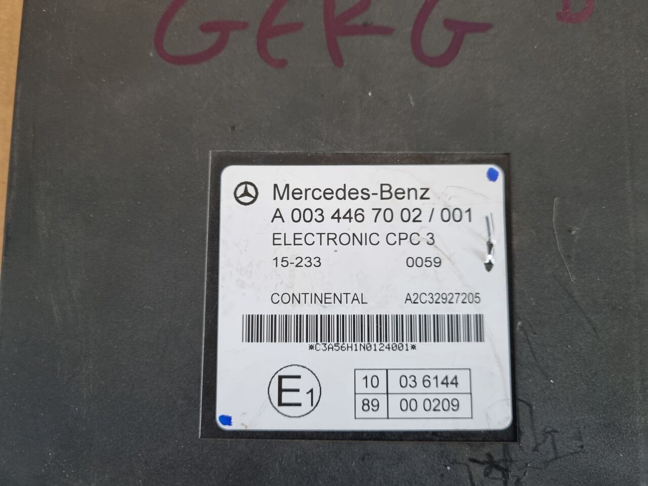 Continental ELECTRONIC CPC 3 A 0044465602 Mercedes-Benz ACTROS MP4 EURO 6 - Блок управления для Грузовиков: фото 2 Continental ELECTRONIC CPC 3 A 0044465602 Mercedes-Benz ACTROS MP4 EURO 6 - Блок управления для Грузовиков: фото 2