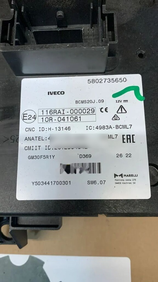 Iveco Daily Body Komputer 5802735650 - Блок управления для Грузовиков: фото 2 Iveco Daily Body Komputer 5802735650 - Блок управления для Грузовиков: фото 2