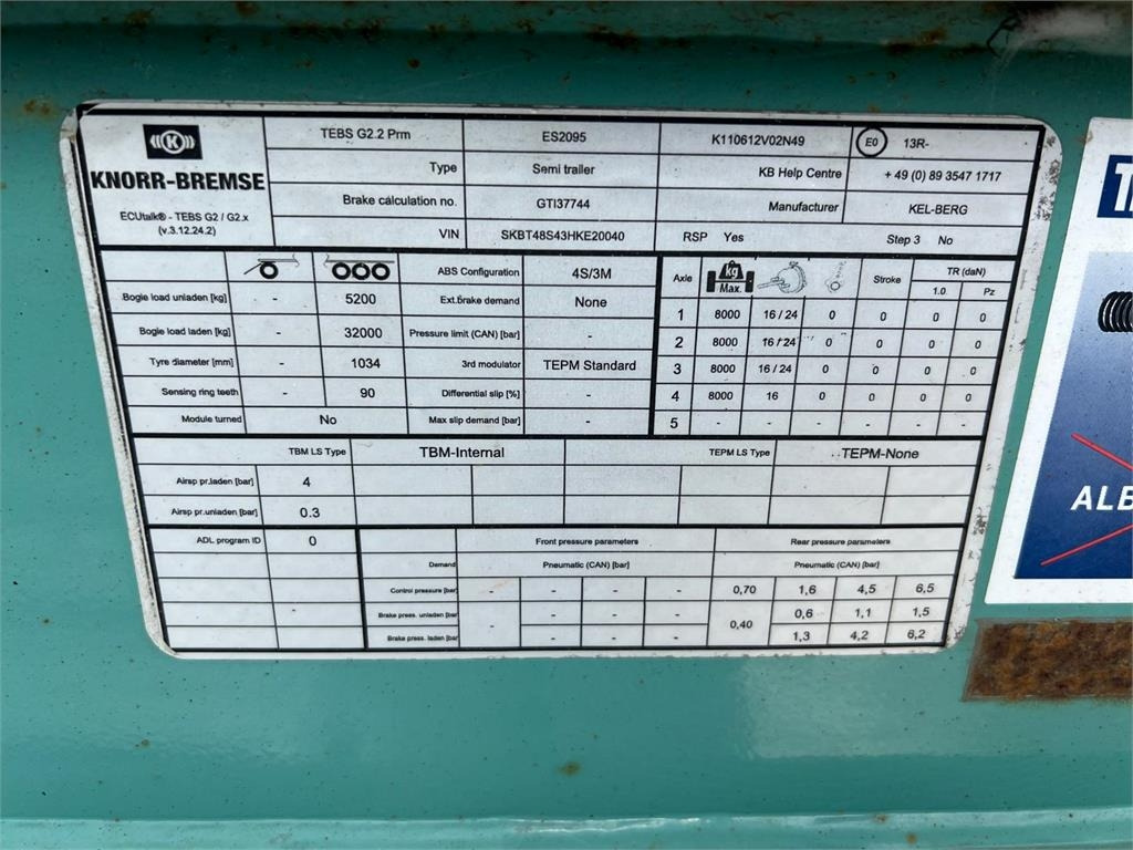 Самосвальный полуприцеп Kel-Berg 4 akslet - alu kasse + plastindlæg: фото 20 Самосвальный полуприцеп Kel-Berg 4 akslet - alu kasse + plastindlæg: фото 20