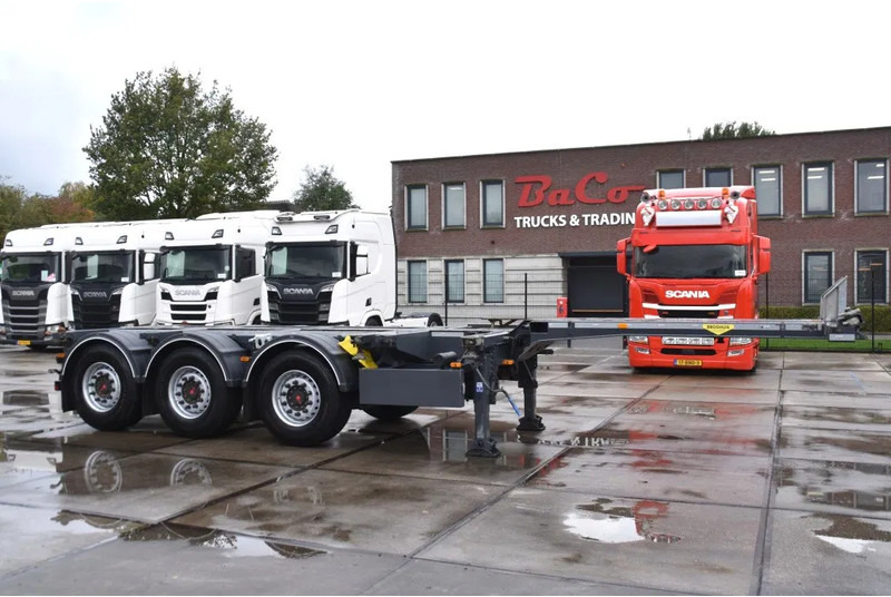 Broshuis 3UCC-39/45 MFCC - SAF AXLES - 2 x EXTENDABLE - DISC BRAKES - LIKE NEW ! - Полуприцеп-контейнеровоз/ Сменный кузов: фото 1 Broshuis 3UCC-39/45 MFCC - SAF AXLES - 2 x EXTENDABLE - DISC BRAKES - LIKE NEW ! - Полуприцеп-контейнеровоз/ Сменный кузов: фото 1